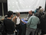Students stayed late to ask the panel questions...